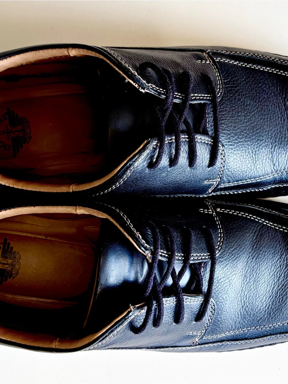 Dockers All Motion Comfort Black Leather Dress Shoes Size 12 W